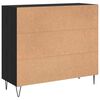 vidaXL Sideboard Svart Ek 90 x 32,5 x 80 cm Konstruerat tr&auml;