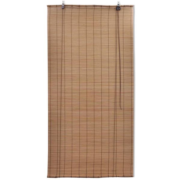 vidaXL Rullgardin bambu 2 st 120 x 220 cm brun