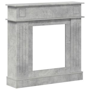 vidaXL Eldstadsram Betonggr&aring; 102 x 26 x 100 cm Konstruerat tr&auml;