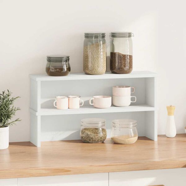 vidaXL Köksställ stapelbara 2 st vit 50x15x16 cm