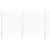 vidaXL Kedjegaller med stolpe 10 x 1,2 m Galvaniserat st&aring;l Silver Mesh