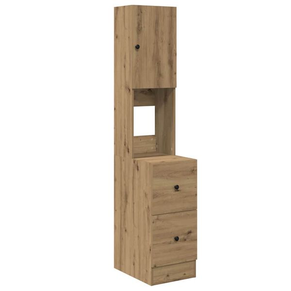 vidaXL K&ouml;ksbuff&eacute; med l&aring;da med hylla Artisan Ek 32 x 50 x 180 cm