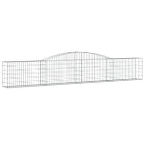 vidaXL Gabion b&aring;gformad 400x30x60/80 cm galvaniserat j&auml;rn