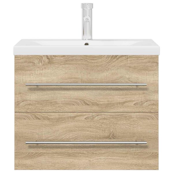 vidaXL Badrumsmöbler set 2 delar sonoma-ek konstruerat trä