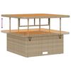 vidaXL Tr&auml;dg&aring;rdsoffset med kudde 9 pcs Beige Poly rattan