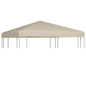 vidaXL Paviljongtak 310 g/m&sup2; 3x3 m beige