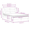 vidaXL Bed with Mattress "Hvar" Taupe 140x190 cm Fabric