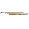 vidaXL Manuell markisram med LED-lampor Gr&ouml;n, Gul, Vit 5 &times; 3,5 m