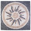vidaXL Mosaic Tiles Sun Pattern Flerf&auml;rgsdesign 120 x 120 cm Marmor