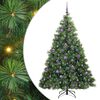 vidaXL Konstgjord julgran med 300 LED-lampor Gr&ouml;n 180 cm PE och PVC