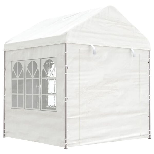 vidaXL Paviljong med tak vit 8,92x2,28x2,69 m polyeten