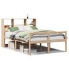 vidaXL S&auml;ng med bokhylla utan madrass 140x190cm massiv furu