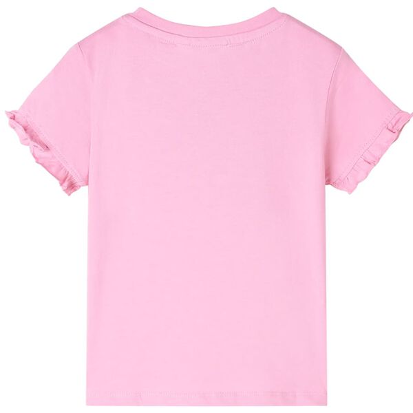 T-shirt med korta ärmar för barn ljus rosa 116