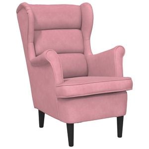 vidaXL F&aring;t&ouml;lj rosa sammet