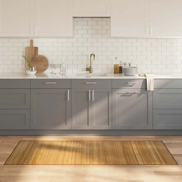 vidaXL Matta rektangul&auml;r naturlig 80x200 cm bambu