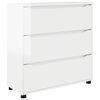 vidaXL F&ouml;rvaringssk&aring;p 80 x 31 x 81 cm Konstruerat tr&auml; H&ouml;gblanka vita