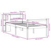vidaXL Säng med bokhylla utan madrass 90x190cm massiv furu