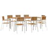 vidaXL Utomhusmatbord 9 st 200 x 90 x 75 cm