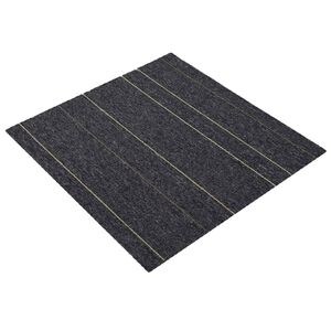 vidaXL Mattan platta M&ouml;rkgr&aring; med r&auml;nder 50 x 50 cm 36 st