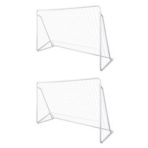vidaXL Fotbollsm&aring;l n&auml;t 2 st 240x90x150 cm
