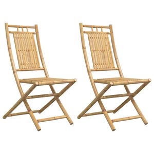 vidaXL Hopf&auml;llbara stolar 2 st 46x66x99 cm bambu