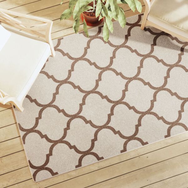 vidaXL Matta kort lugg flerfärgad inomhus/utomhus 120x180 cm halkfri