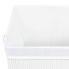 vidaXL Tvättkorg bambu med 1 sektion vit 83 L