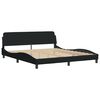 vidaXL Bed Frame with LED without Mattress Black 180x200 cm Fabric
