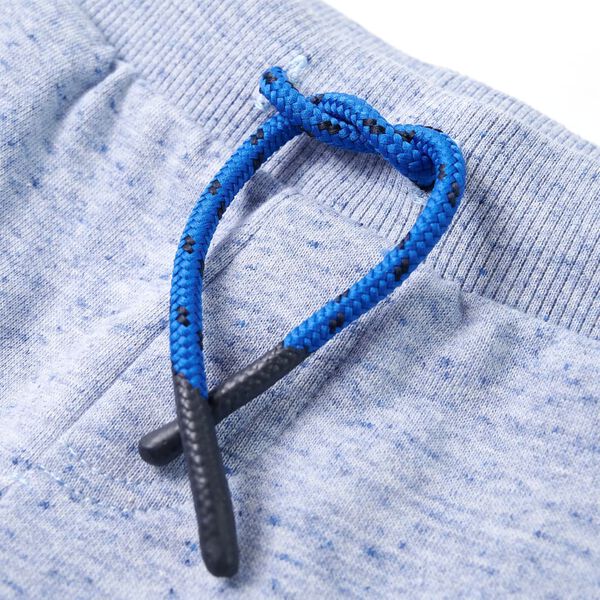 Barnshorts med snöre blå melange 92