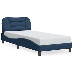 vidaXL Bed Frame without Mattress "Hvar" Blue 90x190 cm Fabric