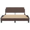 vidaXL Bed Frame "Dover" Brown 140x190 cm Faux Leather