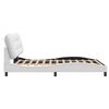 vidaXL Bed Frame with LED without Mattress "Hvar" White 160x200 cm