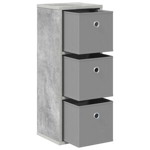 vidaXL Sideboard med l&aring;da Betonggr&aring; 25,5 x 22 x 69,5 cm