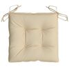 vidaXL Stolsdynor 2 st beige 40x40x7 cm oxfordtyg