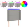 vidaXL S&auml;nggavel LED ljusgr&aring; 103x16x118/128 cm tyg