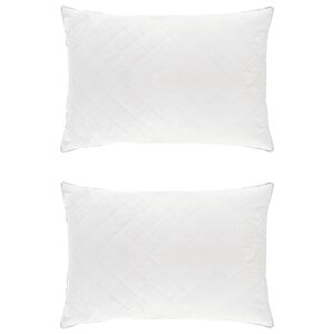 vidaXL Kudde FULDA 2 st 30 x 50 cm 100% G&aring;sdun och fj&auml;drar Vit