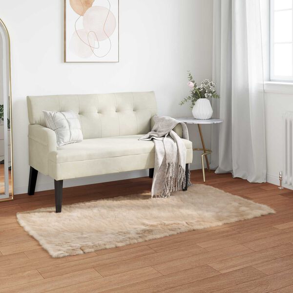 vidaXL Fusk Skinnmatta Tafalla Beige 60 x 110 cm Polyester