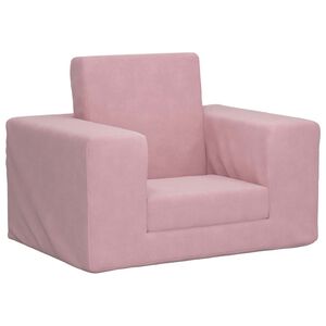 vidaXL B&auml;ddsoffa f&ouml;r barn rosa mjuk plysch