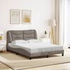 vidaXL Bed Frame without Mattress "Hvar" Taupe 140x200 cm Fabric