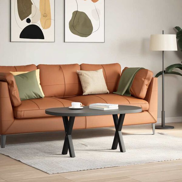 vidaXL Soffbordsben X-formade 2 st svarta 38x(42-43) cm st&aring;l