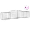 vidaXL Gabioner b&aring;gformade 15 st 300x50x60/80 cm galvaniserat j&auml;rn