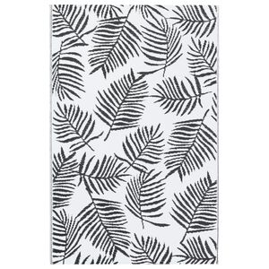 vidaXL Utomhusmatta ARAKIL vit och svart 120x180 cm PP