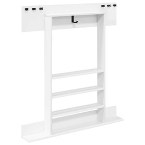vidaXL Biljardk&ouml;st&aring;ng Konstruerat tr&auml; 93 x 12 x 103 cm Glansig Vit