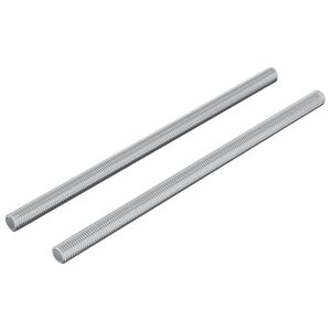 vidaXL G&auml;ngade st&auml;nger 2 st Silver M6 x 120 mm Metall