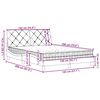vidaXL Bed with Mattress Dark Grey 140x190 cm Fabric