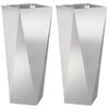 vidaXL Planteringsk&auml;rl 2 pcs Silver 30 x 30 x 75 cm Rostfritt st&aring;l