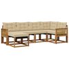 vidaXL Utomhussoffset 6 st Naturlig och Beige