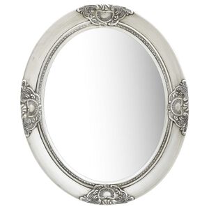 vidaXL V&auml;ggspegel barockstil 50x60 cm silver
