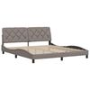 vidaXL Bed Frame without Mattress Taupe 180x200 cm Fabric