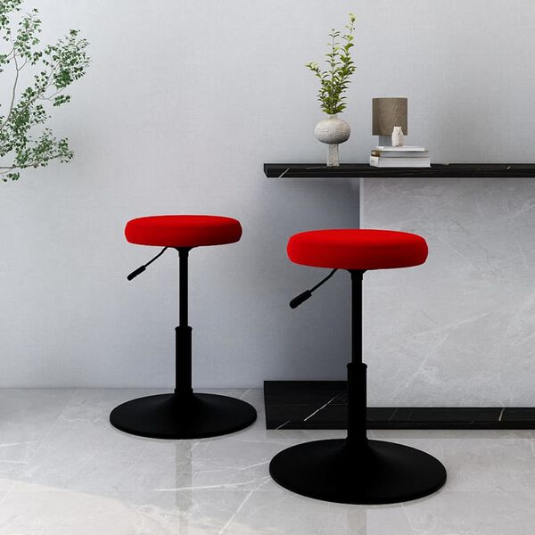 vidaXL Matstolar 2 st vinr&ouml;d sammet